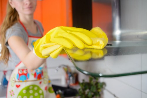 Cleaner preparing a flat in SE18 with local access considerations