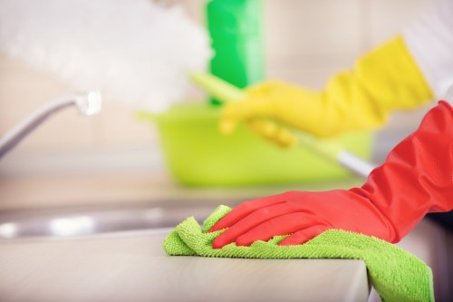 Domestic cleaning service in a SE18 kitchen and bathroom
